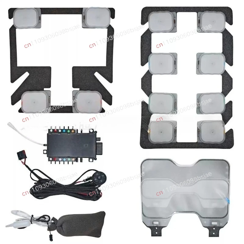 Car seat modification built-in 12-point pneumatic massage + waist support integrated kit universal seat