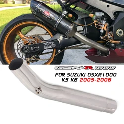 Motorcycle Exhaust Middle Link Pipe Escape Muffler Tube Escape Slip On For Suzuki GSX-R1000 GSXR1000 K6 K7 K8 K9 K11-K15