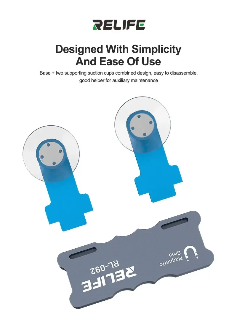 RELIFE RL-092 Powerful Adsorption LCD Screen Fixed Holder For Mobile Phone Battery Motherboard Back Cover Repair Support Clamp