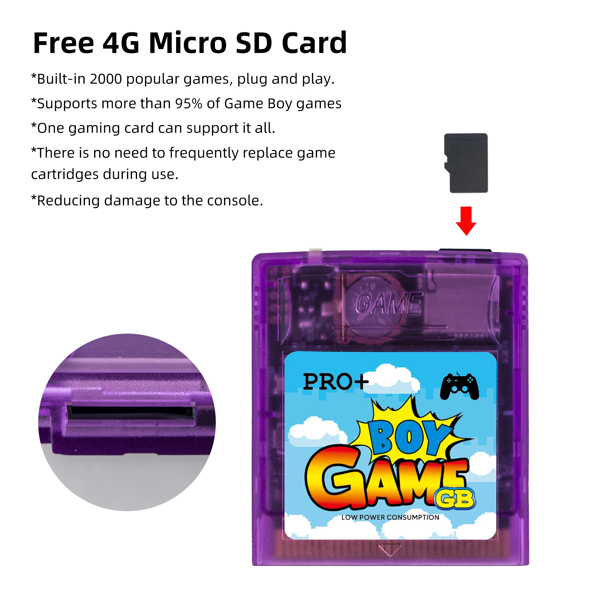 ใหม่ GB GBC ตลับหมึกสําหรับ Gameboy Color Game Boy Multi เกมรถเข็น TF/SD Card 2000 in 1