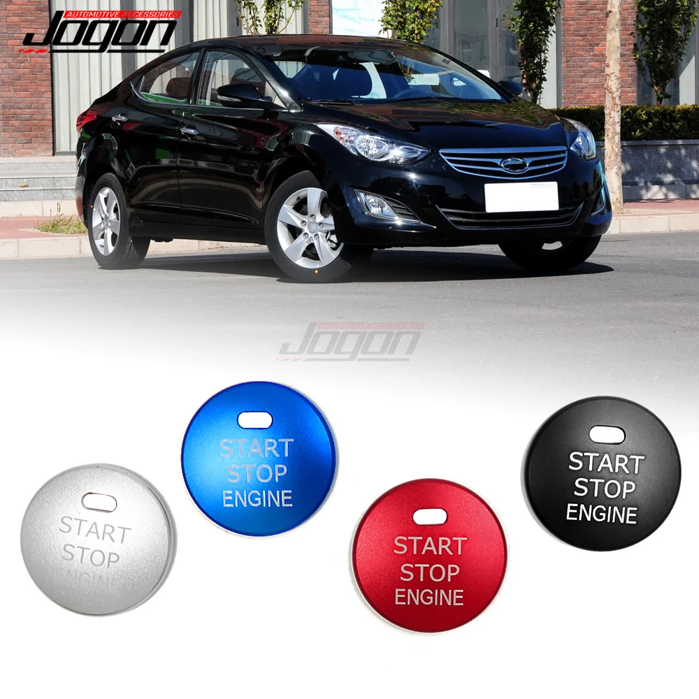 For Hyundai Elantra MD Sonata i30 i45 YF Aluminum Alloy Start Stop Engine Device Button Switch Cover Interior Car-styling