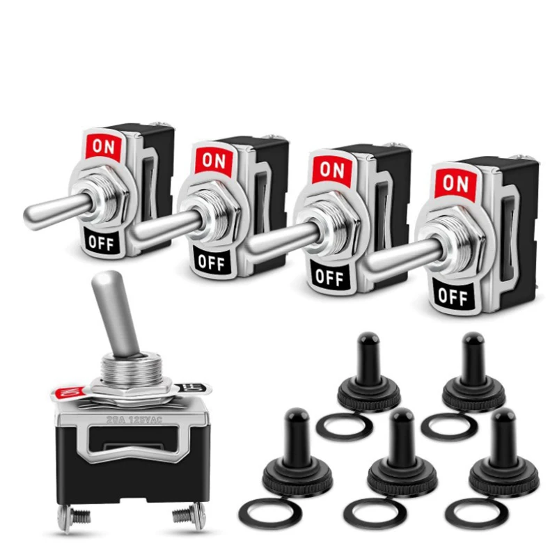 

5PCS Toggle Switches 2 Pin ON Off SPST KN3(C)-101A Marine Boat Car Toggle Switches 20A 12V Heavy Duty Waterproof Toggle Switch