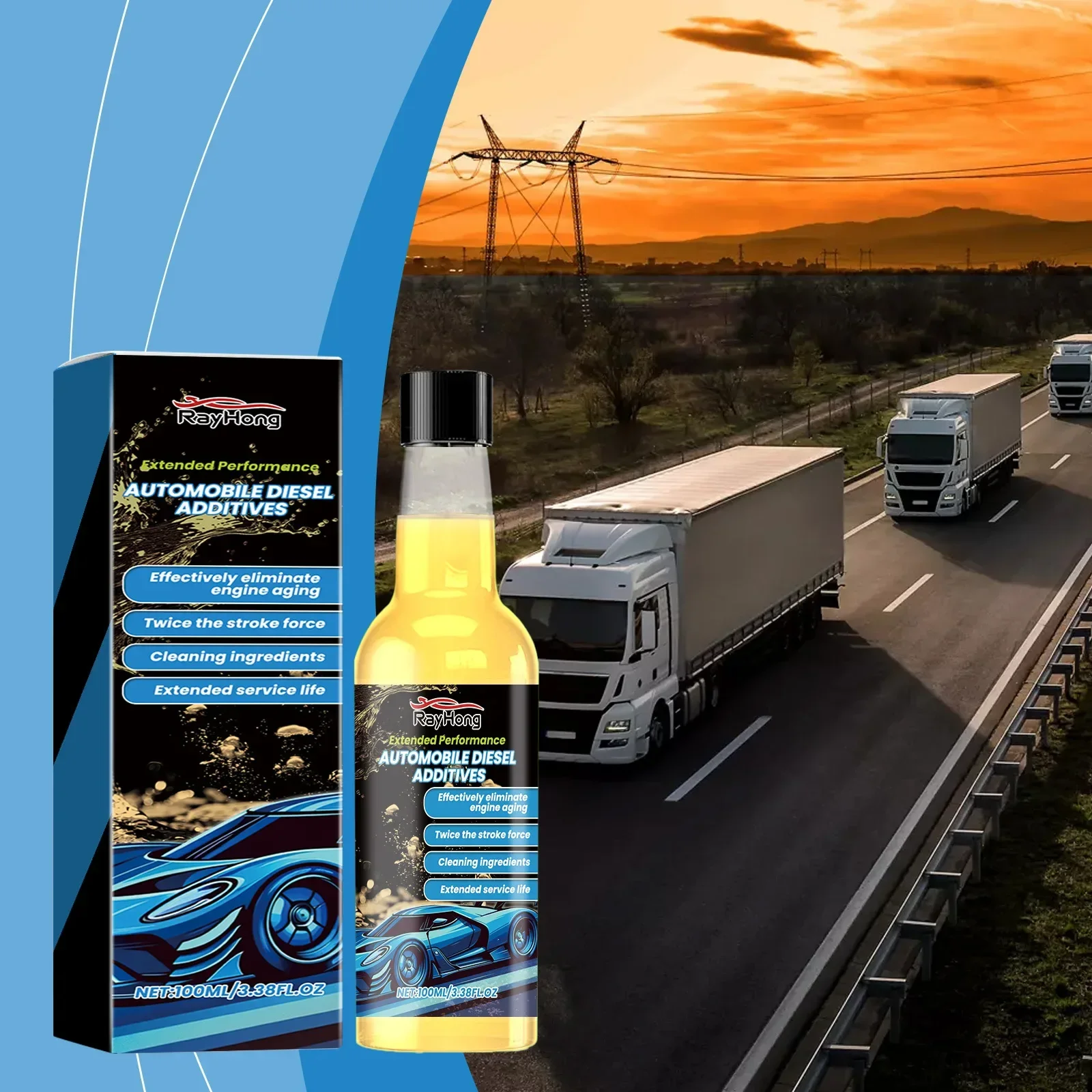 Additifs Diesel pour automobile, 100ml, augmentent la puissance et améliore l'efficacité du carburant, Agent de nettoyage du moteur, nettoyage du convertisseur catalytique
