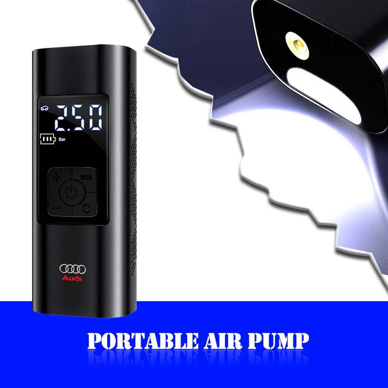 

1Pcs Car Tire Inflator Smart Digital Inflatable Pump For Audi A4L A6L A3 A4 TT Q3 Q5 Q7 A5 A7 S3 S4 S5 S6 S8 RS3 RS4 RS5 RS6