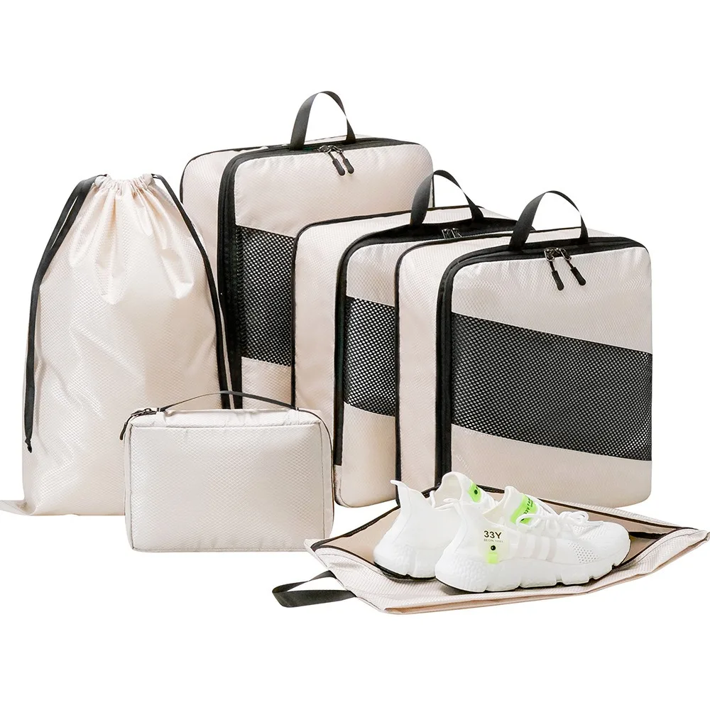 

Набор из 6 предметов, компрессионные сумки для хранения, легкий дышащий сетчатый компактный органайзер, прочный