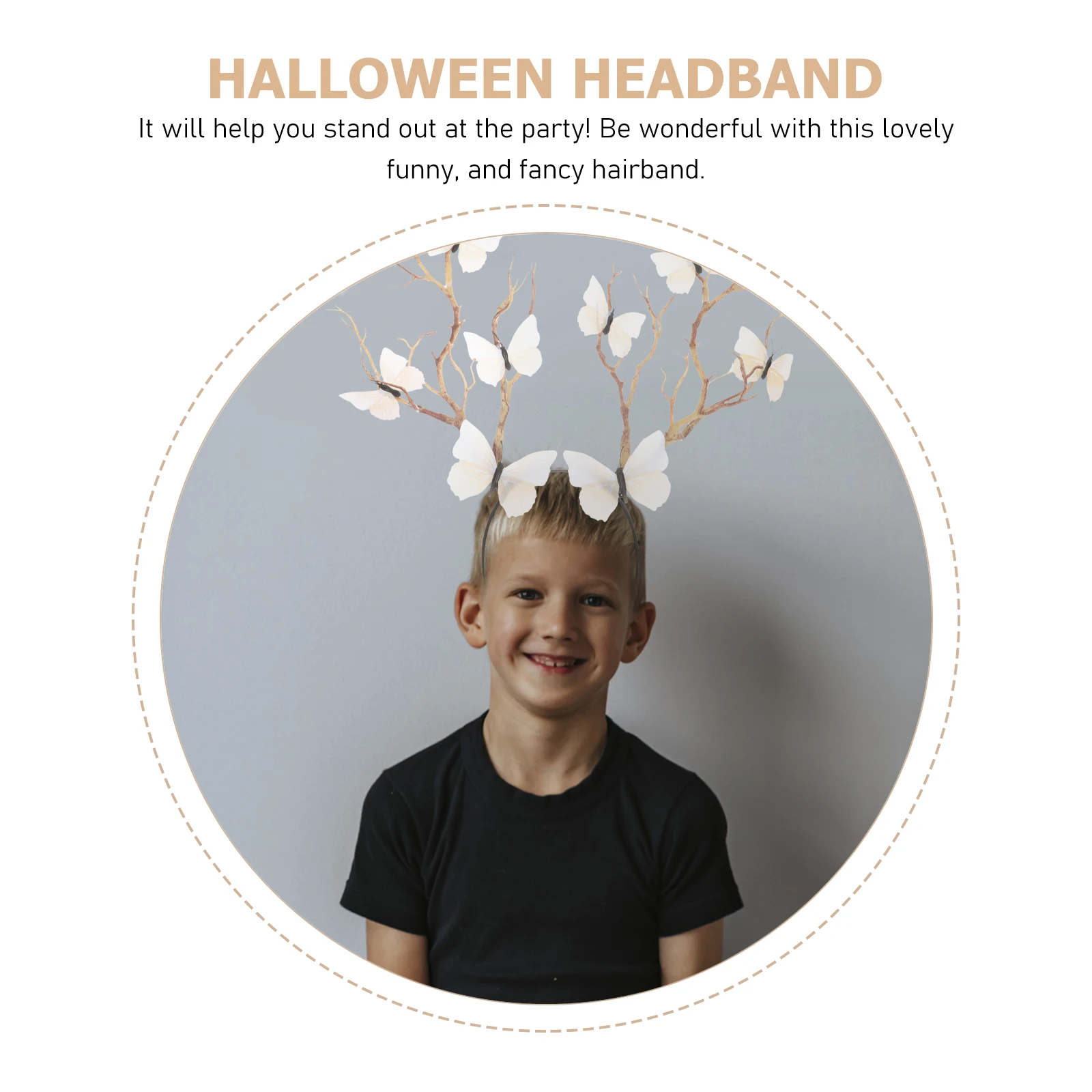 

Simulation Antler Headband Deer Hair Hoops Halloween Headdress Cosplay Gothic Band Hairstyle Decor Party Gifts Hair Accessories