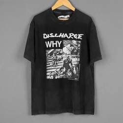 Discharge T-Shirt Why Hardcore Punk Band The Anti Cimex GBH Driller Killer War Cotton Short Sleeves Men's Clothing Printed Shirt