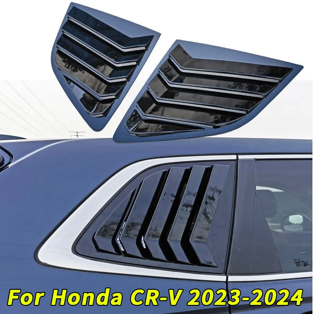

Rear window trims Fits for Honda CR-V CRV 2023 2024 Gloss Black window blind 2pc
