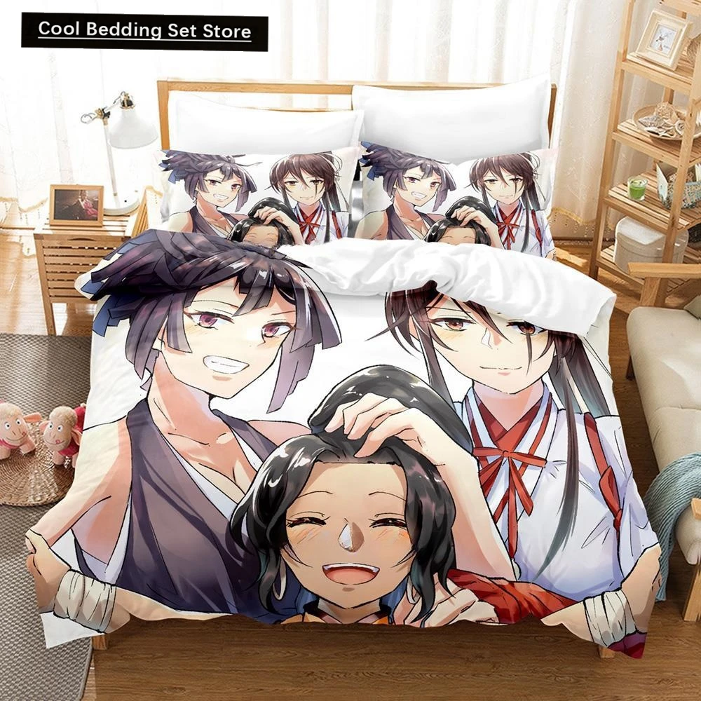 

Fashion Anime Hell's Paradise: Jigokuraku Bedding Set Cartoon three-piece set Adult Kid Bedroom Duvet cover Sets Home Textiles