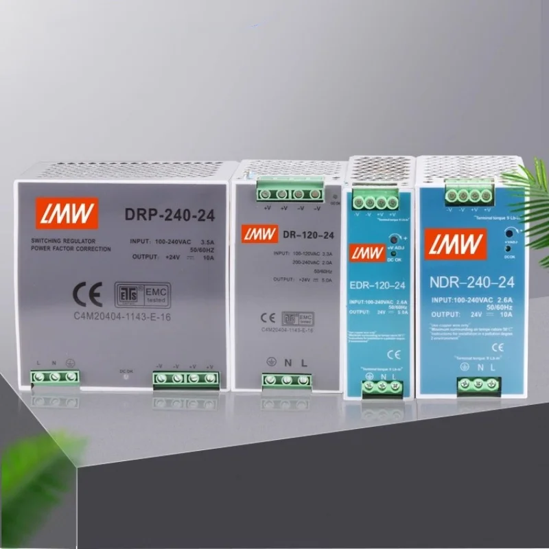 

Industrial DIN Rail Mounted Switch Power Supply EDR-75/NDR-75 120 150 240W Output 12/24/48V DC