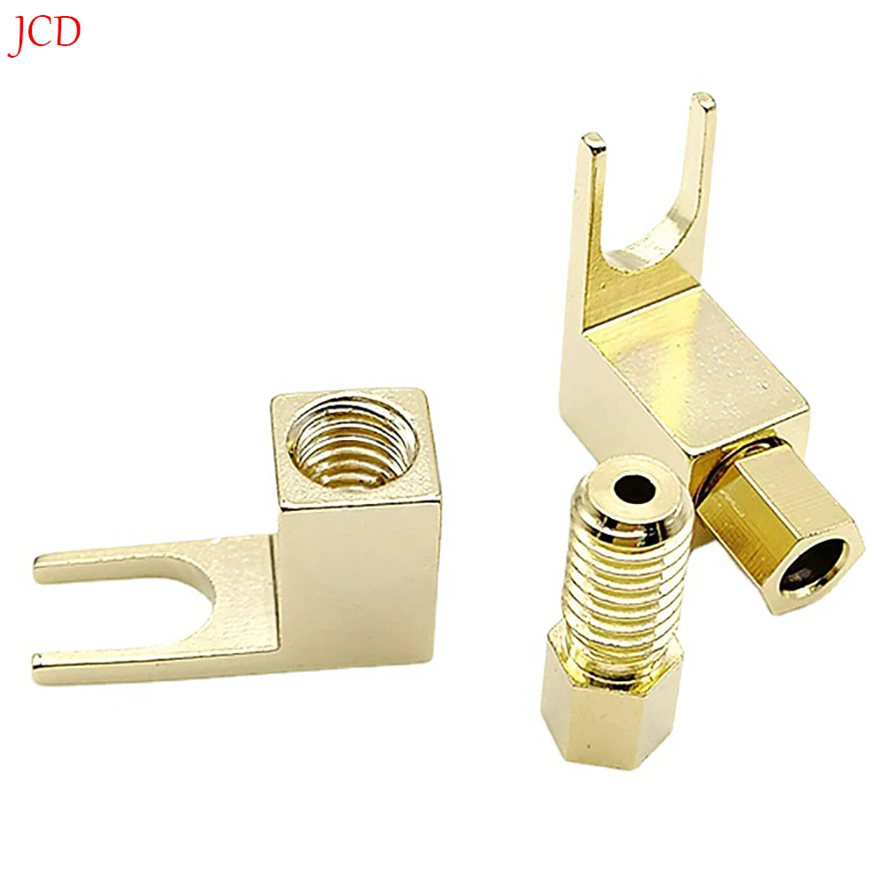 

JCD 1 Piece Adapter Banana Plugs Pure Copper Gold plated Audio Spade 4MM Banana Connectors Socket For Speakers Amplifiers