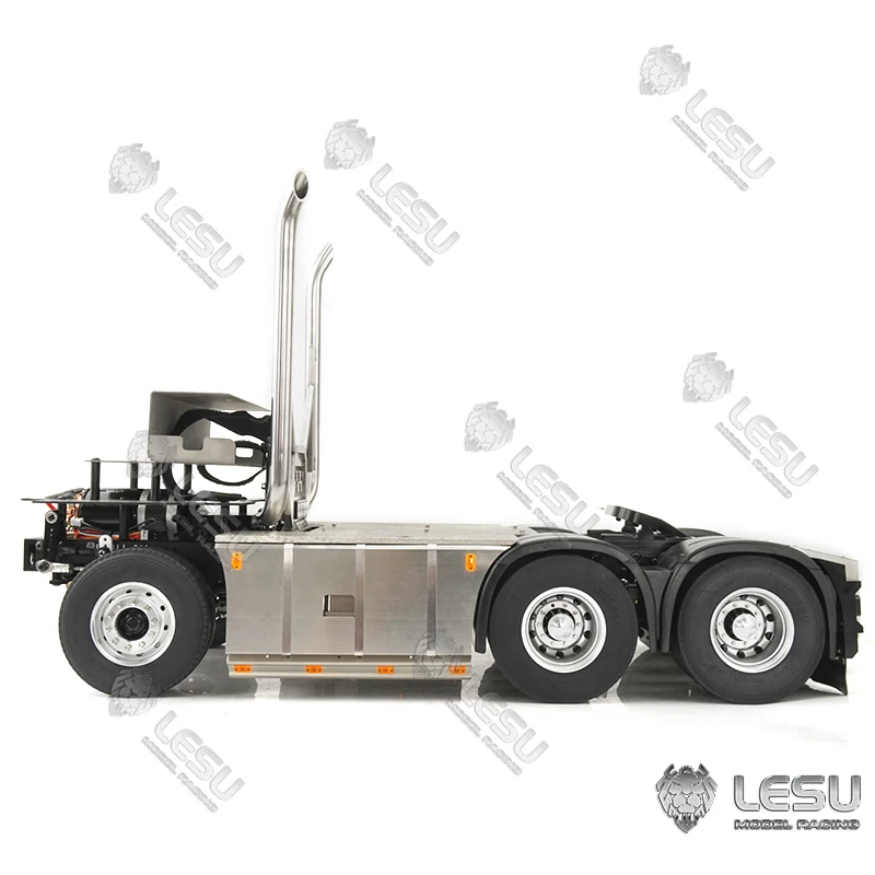 LESU 1/14 Metal 6*6 Chassis Side Light Motor Servo Tamiyay Tractor Truck Outdoor Toys