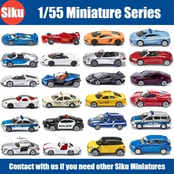 Siku Super Sport Racing Motorcycle Car Toy For Children 1/55 Diecast Miniature Model Free Wheel Police Plane Collection Gift Boy