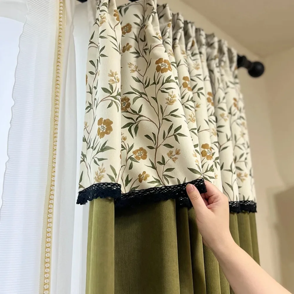 Luxury French Retro Chenille Valance Blackout Curtains for Living Room Bedroom High End Custom Drapes Energy Saving Drapes