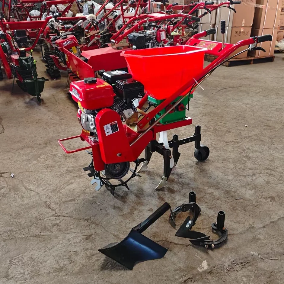 20257HP/170F Benzina Ruota di Ferro Micro Semina Fertilizzazione Mini Motozappa Piccola Erba Multi Coltivatore Macchina per Coltivazione del Suolo