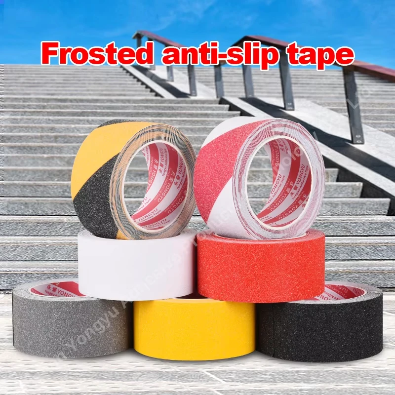 Black Self-Adhesive Anti-Slip Tape Frosted Steps Bathroom Stairs Floor Tile Floor High Viscosity No Residue Kitchen