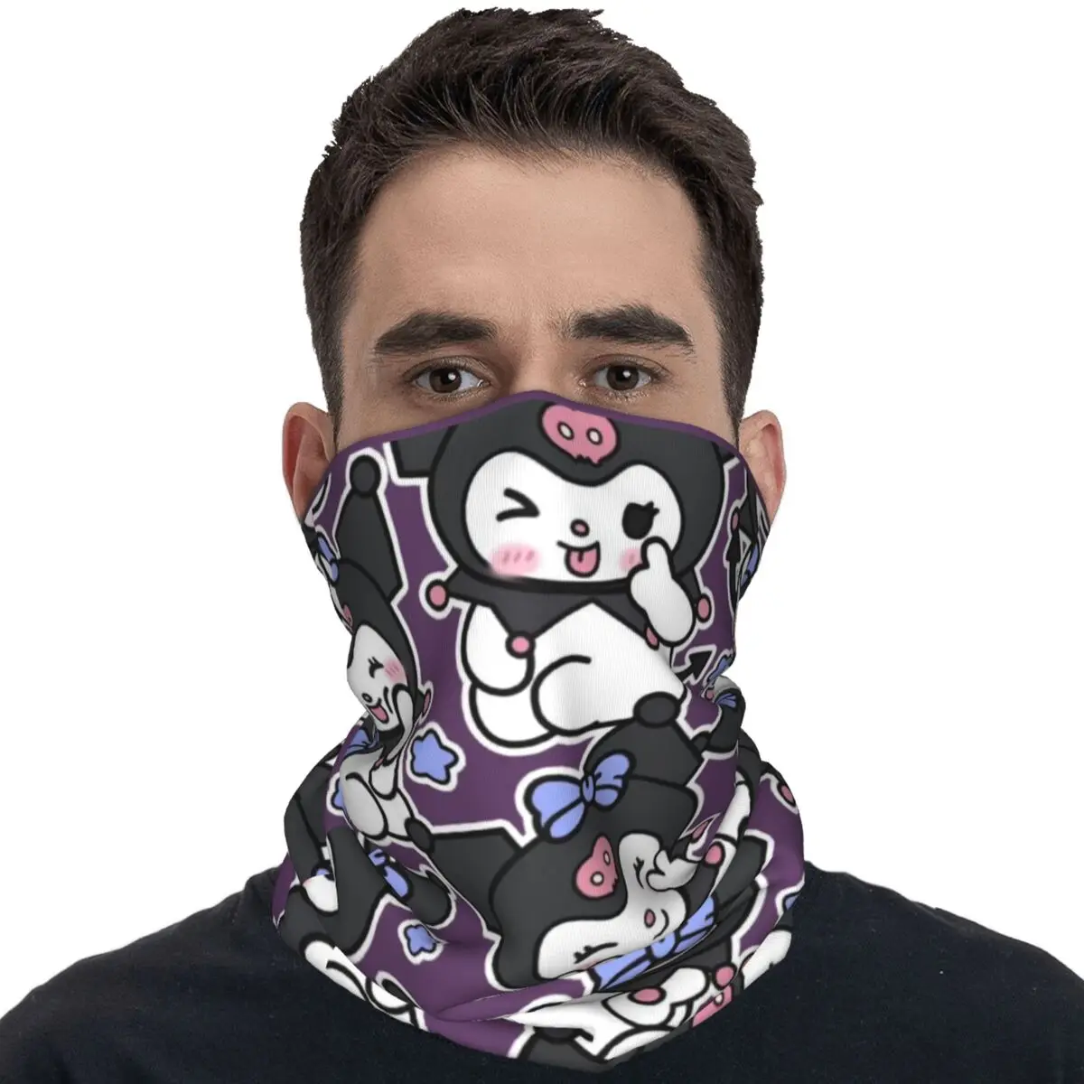 

Kuromi Balaclava Hiking Camping Face Masks Couple Funny Protection Cycling Mask Soft Motorcycle Scarf Bandana