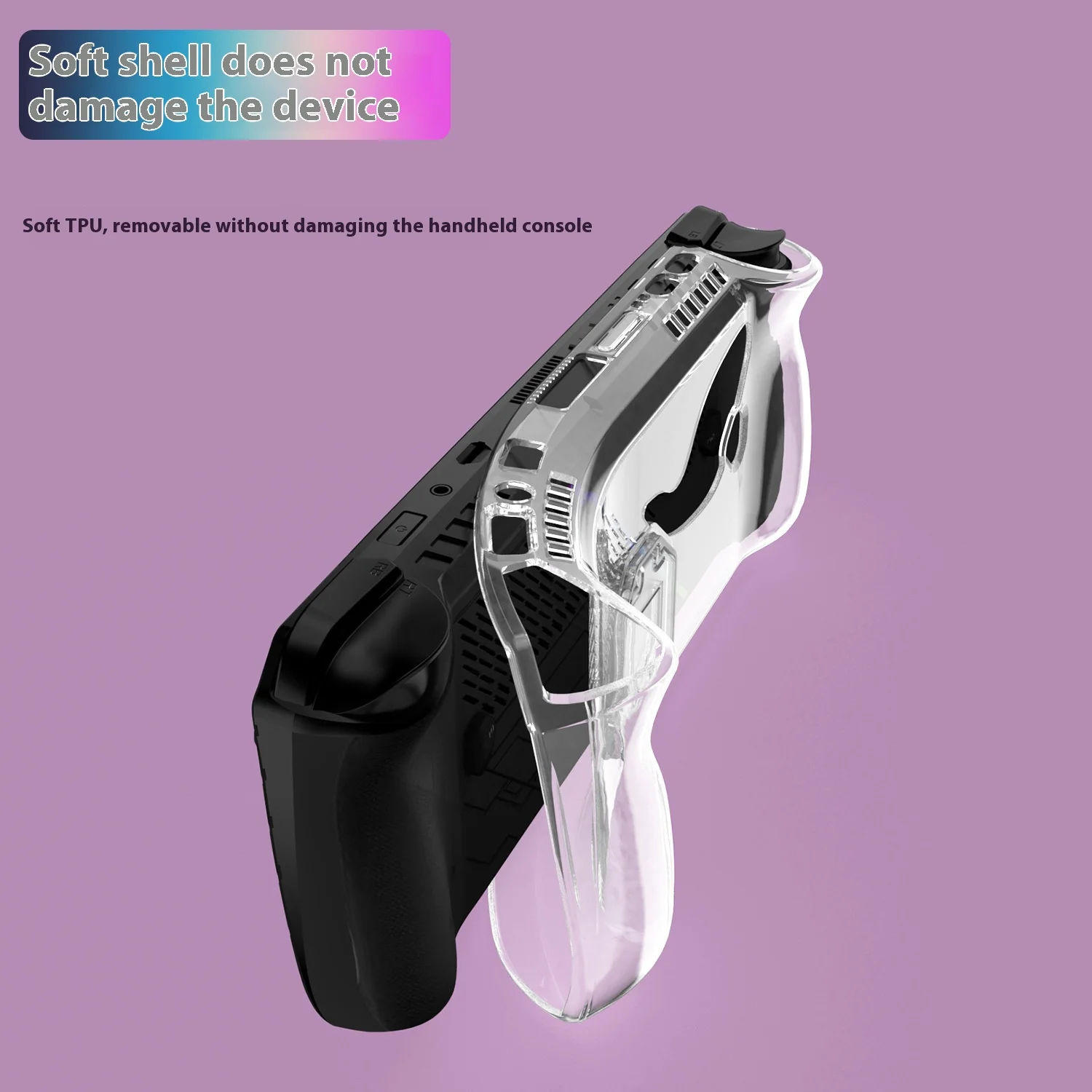 CoverJoy Clear TPU Case for ASUS ROG Ally X with Stand Full Body Protection Shockproof Anti Scratch Cover