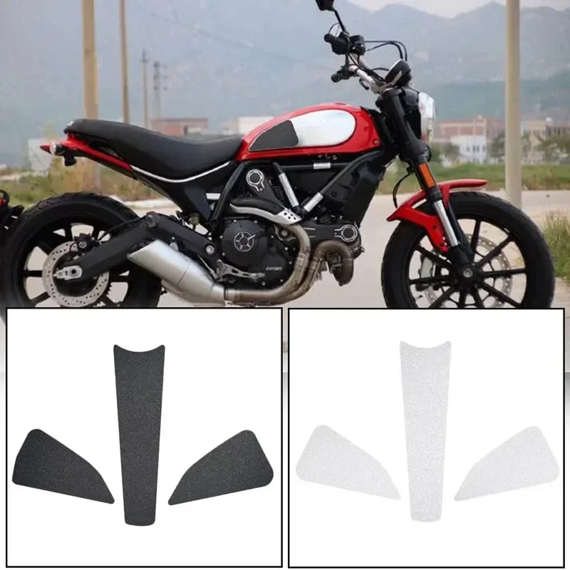 Tank Pad Gas Tank Traction Pads Fuel Tank Grips Side Stickers Knee Grips Protectors Decal For DUCATI Scrambler 800 CLASSIC