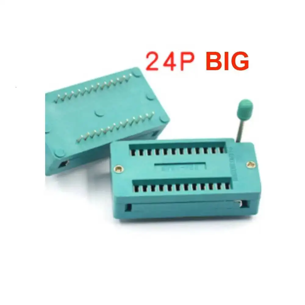 10pcs IC Lock Seat Zif Socket Test Universal Pin 14P/16P/18P/20P/24/28/40P Green Test Solder Connector