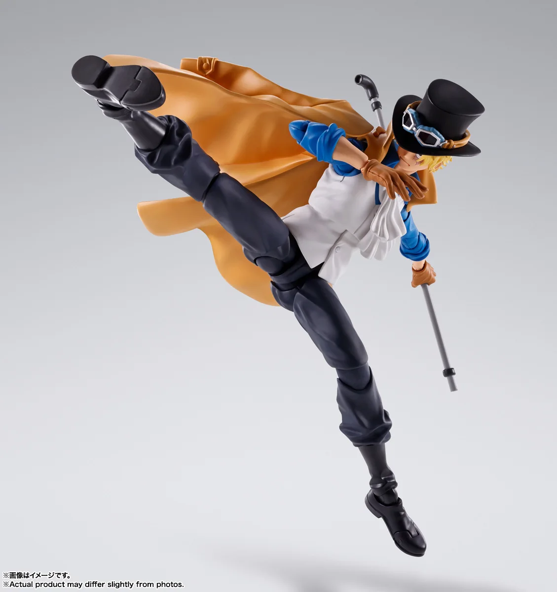 Em estoque figura de anime original bandai uma peça s.h. figuarts sabo-revolutiário exército chefe do pessoal shf estatueta de ação brinquedos