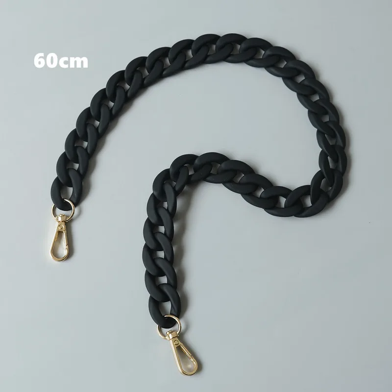 Neue modische Damenhandtaschen-Accessoire-Kette, matt, lila, schwarz, beige, Harz-Kette, mattierter Riemen, Damen-Clutch, Schultertasche, Kette – Detail 19