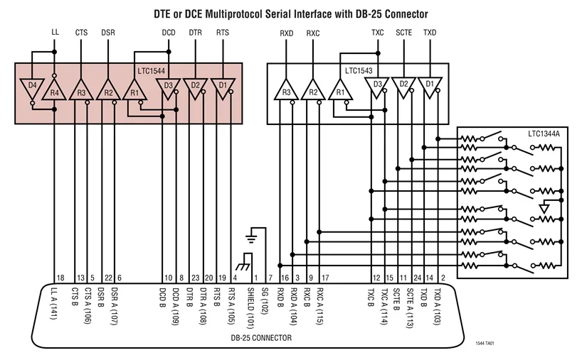 LTC1544CG LTC1544 - Software-Selectable Multiprotocol Transceiver