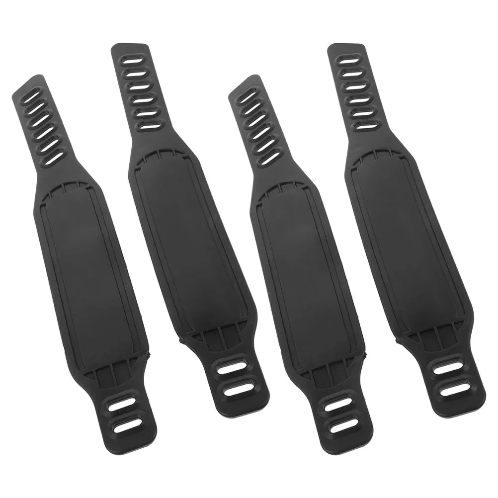 

2 Pairs Adjustable Fitness Bicycle Pedal Straps Replacement Bike Toe Clips Fixing Bands Plastic Exercise Pedal Straps Anti