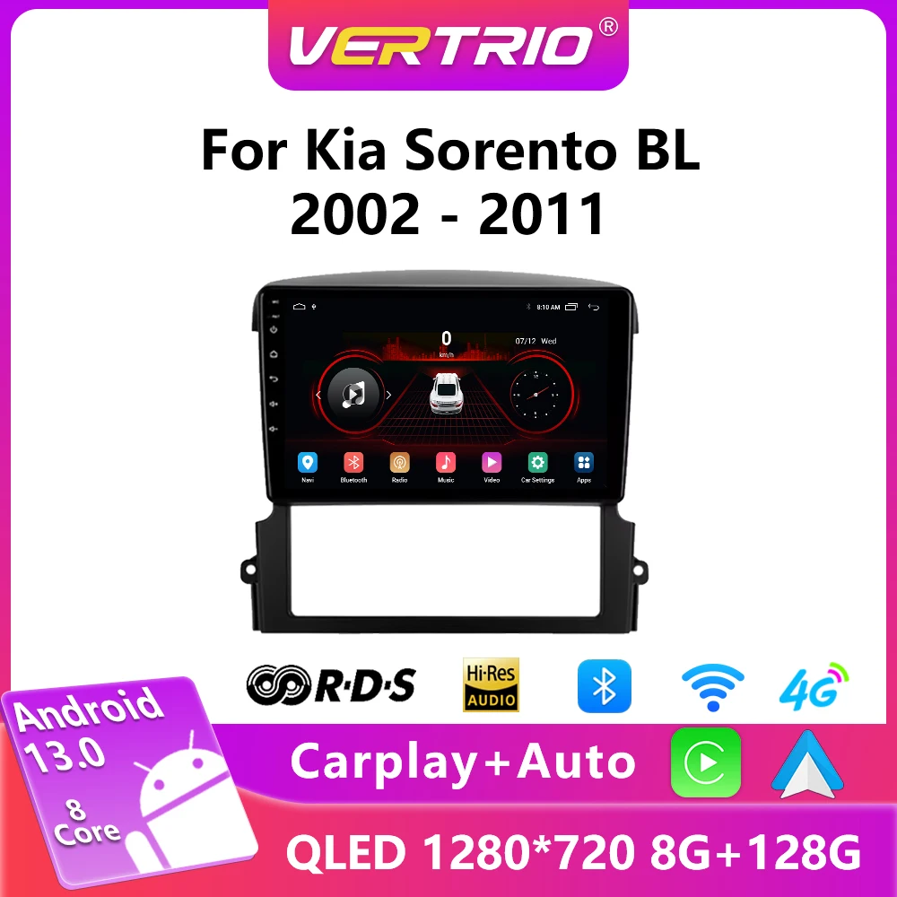 

For Kia Sorento BL 2002 2003 2004 2005 2006 2007 2008-2011 Android 13 2 din Car Radio Multimedia Video Player Navigation GPS 4G