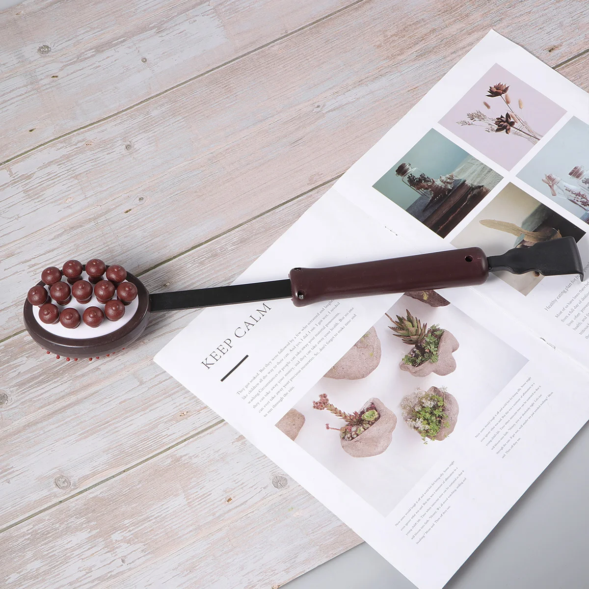 

Massage Hammer Wooden Handle Elastic Roller Ball Multi-Functional Body Relaxation Tool For Back Neck Shoulder Pain Relief