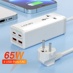 65W Fast Charger QC4+ Desktop Charger Power Socket Charging Station 35W 60W USB Charger For Iphone 15 16 Samsung Mobile Phone