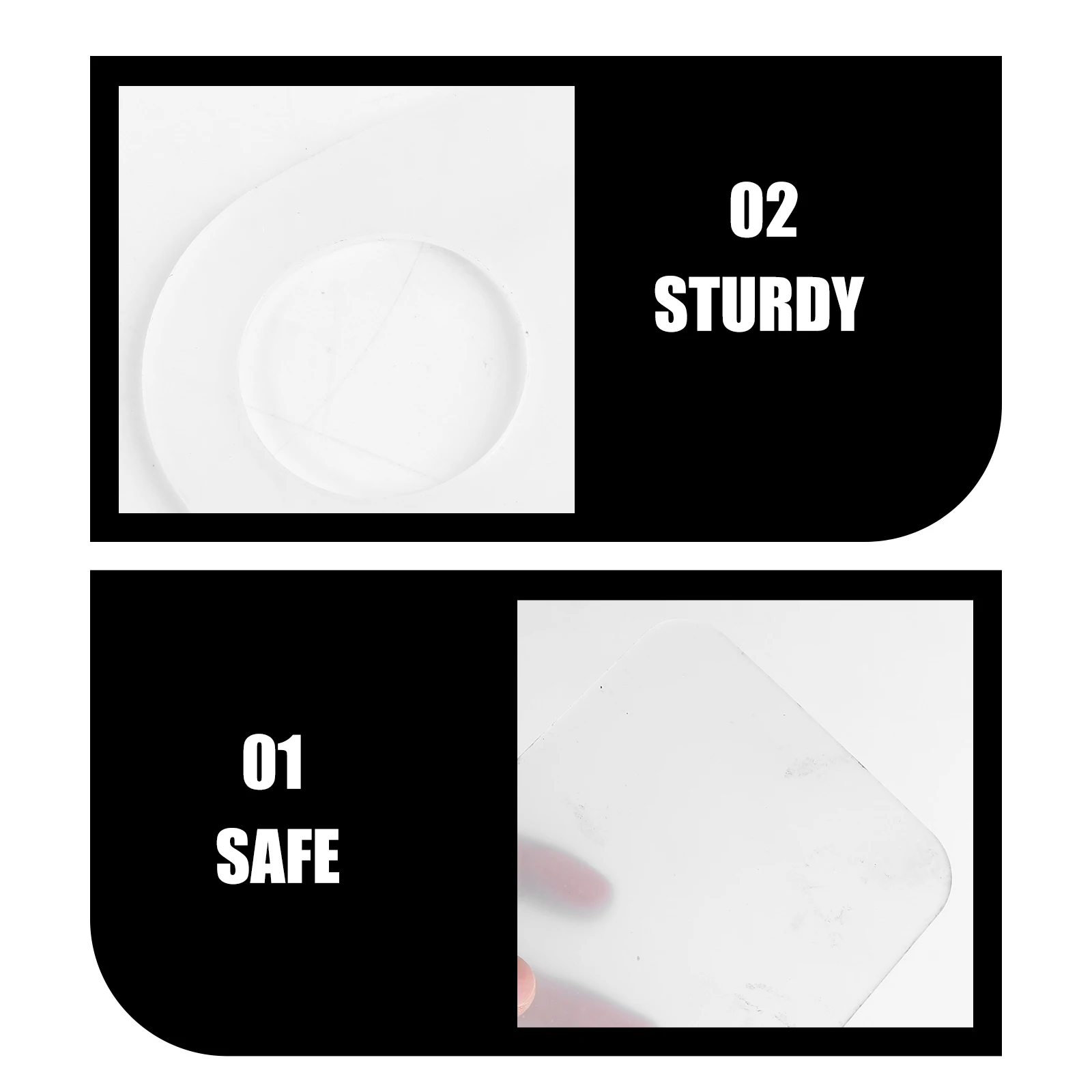 

Clear Acrylic Nail Art Makeup Mixing Plate Manicure Polish Tool Supply Color Professional Home Use Display Photo Props Easy
