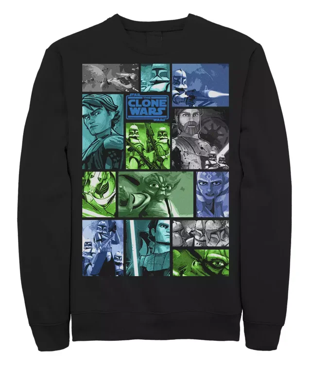 เสื้อสเวตเชิ้ตผ้าฝ้ายแท้พิมพ์ลายไซไฟสำหรับผู้ชายและผู้หญิงในฤดูใบไม้ร่วงและฤดูหนาวของสตาร์ วอร์ส