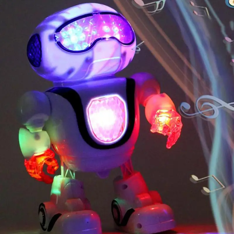 Dancing Electric Robot Lighting Electric Music Robot Toy Cute Appearance Interactive Toy Gifts For Birthday Christmas And