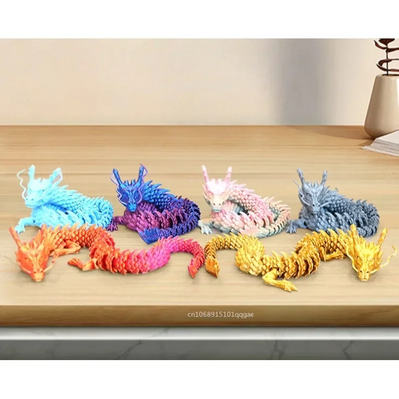 3D Dragon Figures Decor Toy Multi-Jointed Movable Hand-held Articulated Dragon Toy for Home Car Office Tabletop Ornament