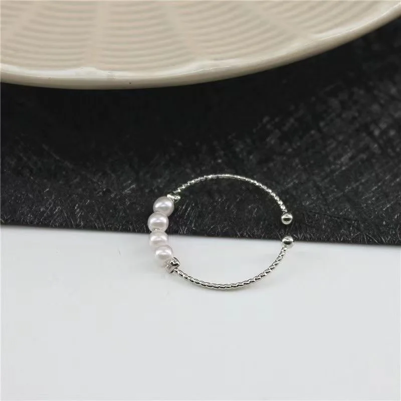 Cute to sprout~Ring set is light and luxurious, small and exquisite, love shaped index finger ring, Korean ins, new female