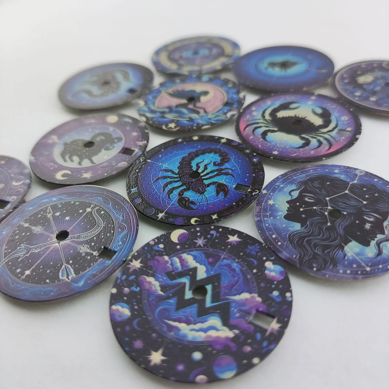 28.5mm watch dial Twelve constellations NH35 dial modification DIY Pattern printing suit for NH34/NH36/NH35 Automatic movement