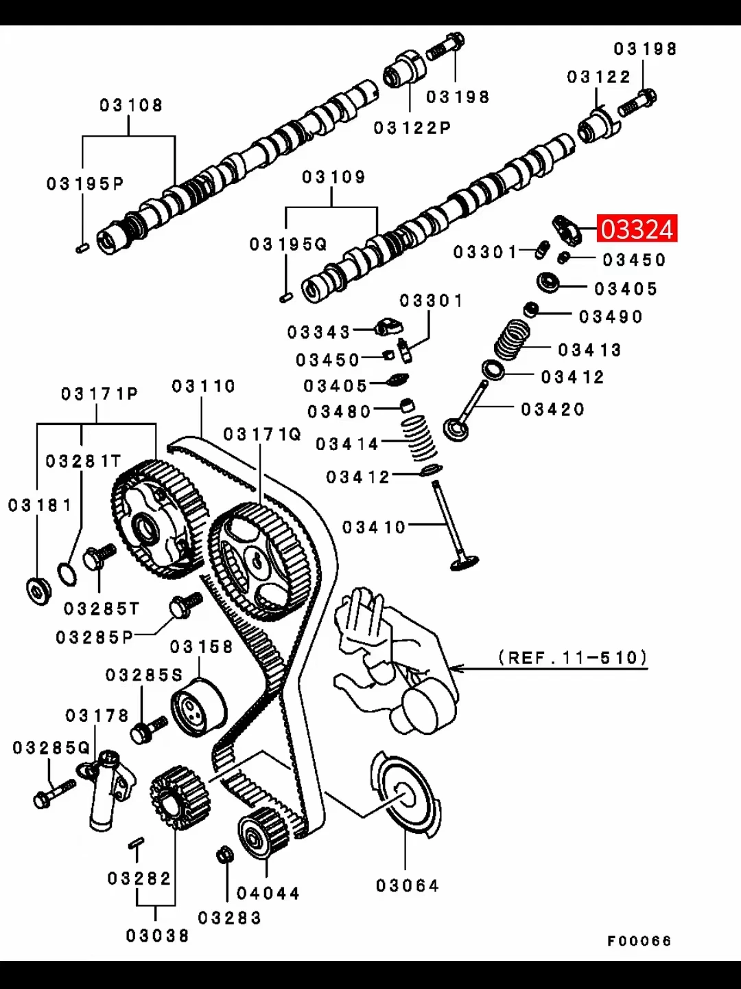 ROCKER ARM,INL EXH VALVE For Mitsubishi Lancer 3000GT 1999-2006 MD375091