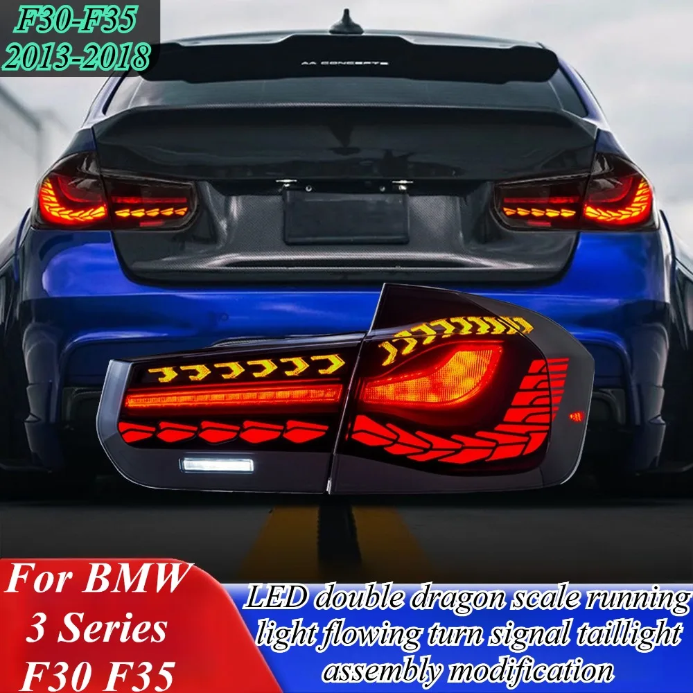 

For BMW 3 Series F30 F35 2012-2018 LED Tail Light Assembly Smoke Black Red Sequential Turn Signal Lamp DRL Styling Upgrade Car