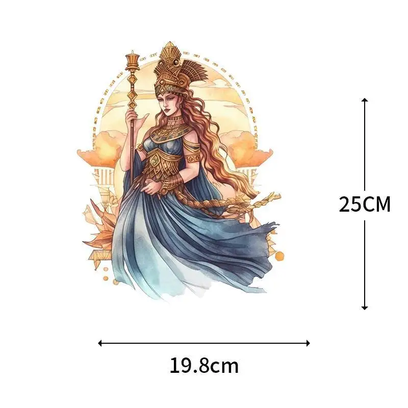 الحديد الساخن ختم آلهة الحرب القديمة نمط آلهة الإبداعية الكرتون نقل الحرارة ملصق ملابس الكبار ملصق قابل للغسل