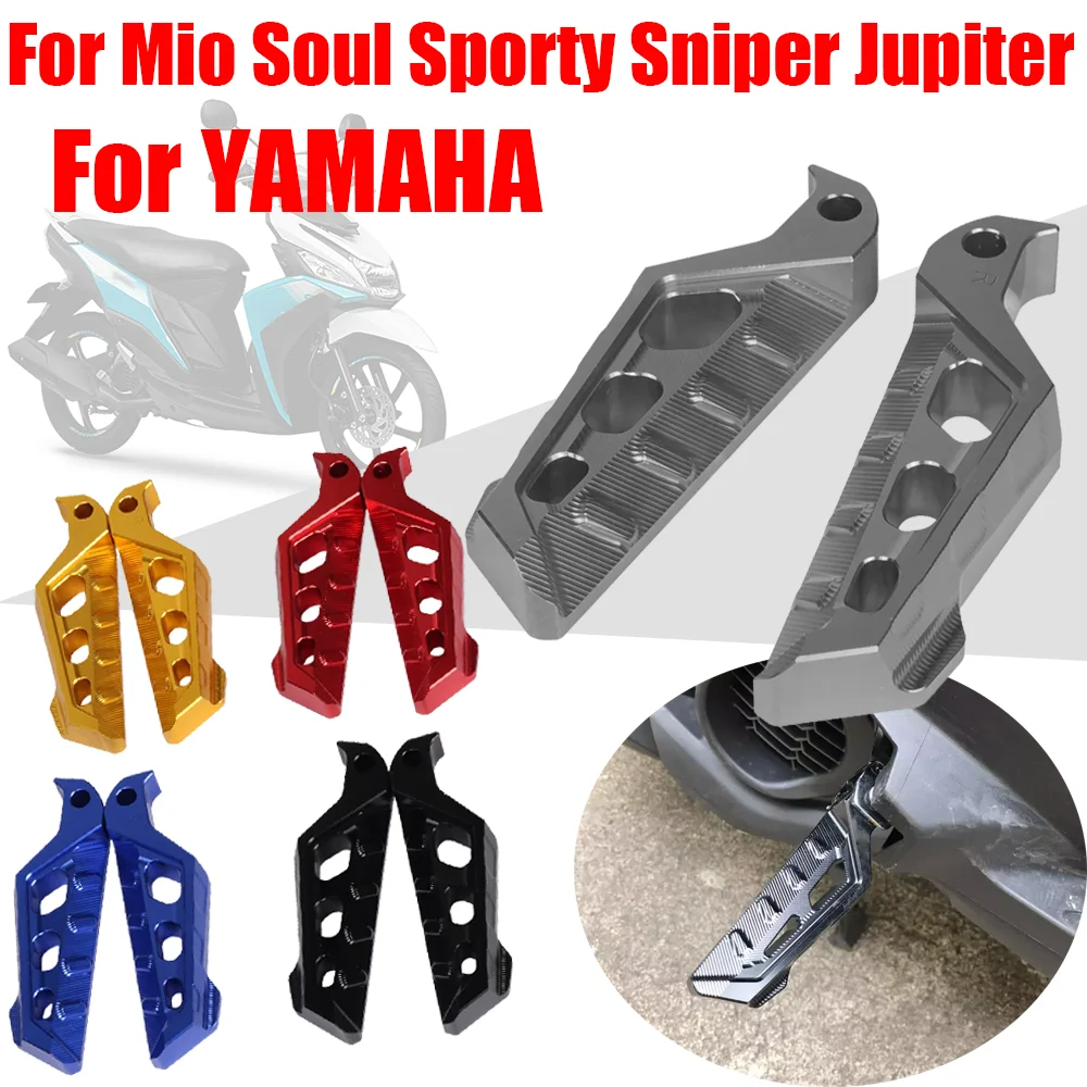 For YAMAHA Mio i 125 Soul 150 Mio Sporty Sniper Jupiter Motorcycle Accessories Rear Passanger Foot Pegs Pedals Footrests Footpeg