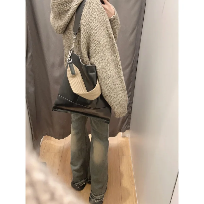 Autumn New Korean Retro Knitted Women's Oversized Hoodie Sweatshirts Winter Thick Warm Loose Zip Up Hoodie Coat for Women Y2k