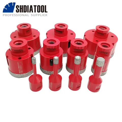 SHDIATOOL 다이아몬드 드릴링 코어 비트, 타일 드릴 M14 대리석 구멍 톱, 도자기 드릴링 비트, 벨 톱 크라운, 6-75mm, 2 개 SHDIATOOL 다이아몬드 드릴링 코어 비트, 타일 드릴 M14 대리석 구멍 톱, 도자기 드릴링 비트, 벨 톱 크라운, 6-75mm, 2 개