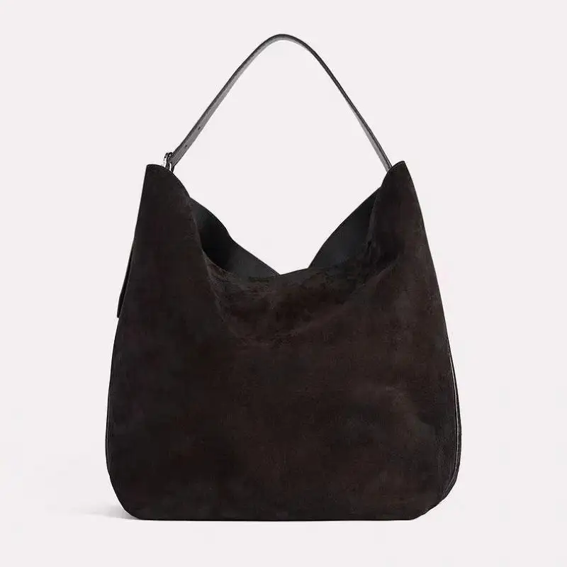 European / American Retro Suede Frosted Shoulder Bag New Commuting Simple And Versatile Large Capacity Tote Bag For Women Trendy
