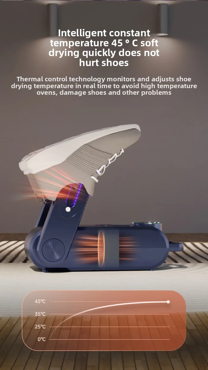 TINSOL Elektrischer UV-Schuh-Trockner, Deodorierender & Sterilisierender Stiefel-Deodorierer, Schnelltrockner mit Heizfunktion – Detail 7