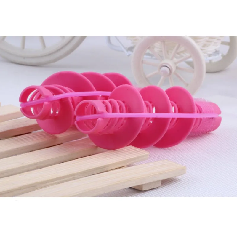 2PCS Rosa Air Pony Curling Eisen Design Klebstoff Schnalle Welle Curling Eisen Kunststoff Curling Eisen DIY Friseur Werkzeug