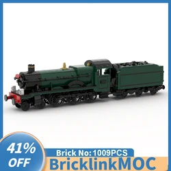 1009PCS MOC city Engineering series Modular GWR Hall Class Kinlet-Hall Steam Locomotive Train creative Toy Gift technologyBlocks