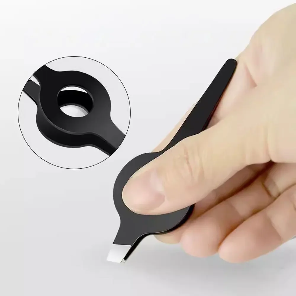 2pcs หมูผม clipper Slant Tweezer Hollow OUT Handle Professional Eyebrow Facial Hair Remover เครื่องมือความงามสําหรับ Me