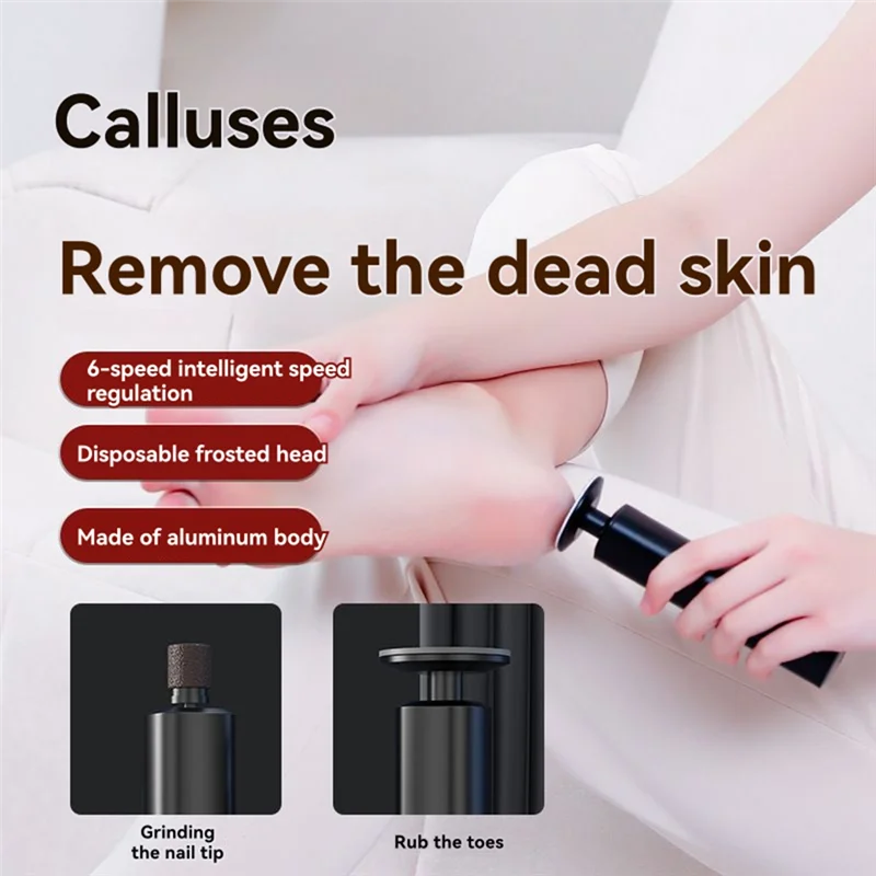 A84G-Foot File Home Foot Callus Remover For Remove Dead Skin And Calluses Three-Speed Rechargeable