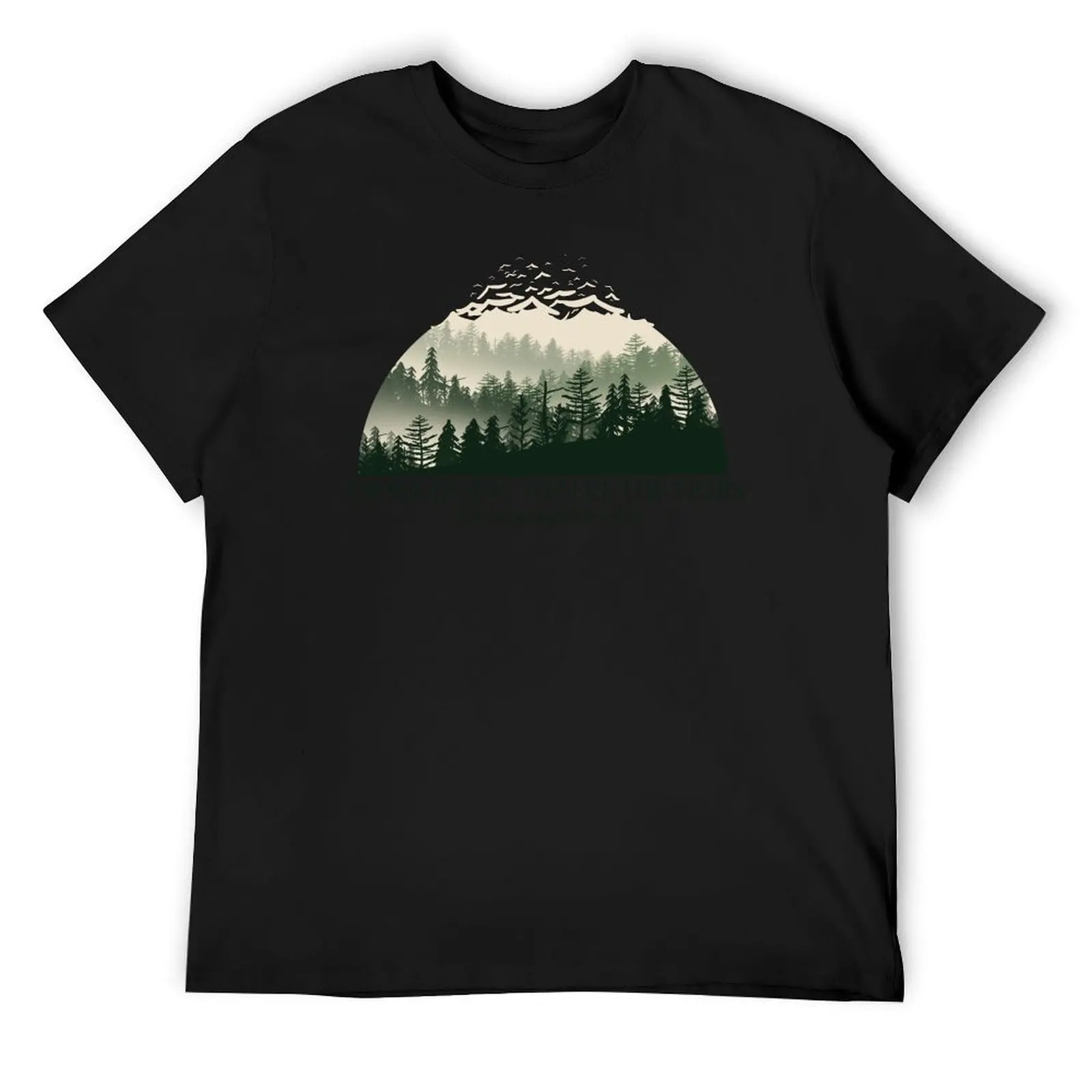 

Beginning to Feel Foggy Forest T-Shirt customs graphic t shirts kawaii clothes men clothing
